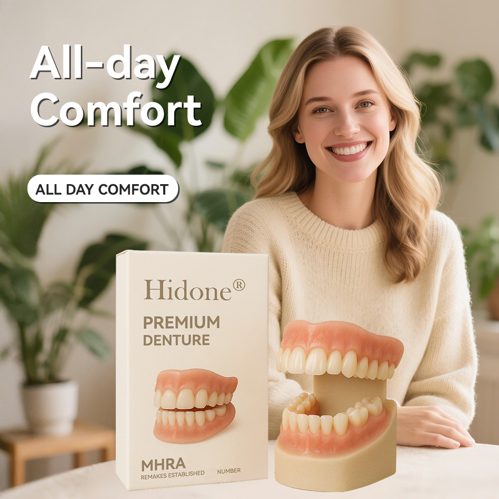 𝐇𝐢𝐝𝐨𝐧𝐞® 🐼🐼- 𝐏𝐫𝐞𝐦𝐢𝐮𝐦 𝐃𝐞𝐧𝐭𝐮𝐫𝐞- (✨Suitable for all mouth shapes, custom-made dentures for a perfect fit✨）