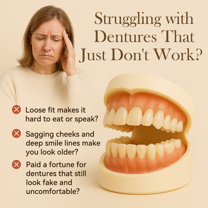 𝐇𝐢𝐝𝐨𝐧𝐞® 🐼🐼- 𝐏𝐫𝐞𝐦𝐢𝐮𝐦 𝐃𝐞𝐧𝐭𝐮𝐫𝐞- (✨Suitable for all mouth shapes, custom-made dentures for a perfect fit✨）